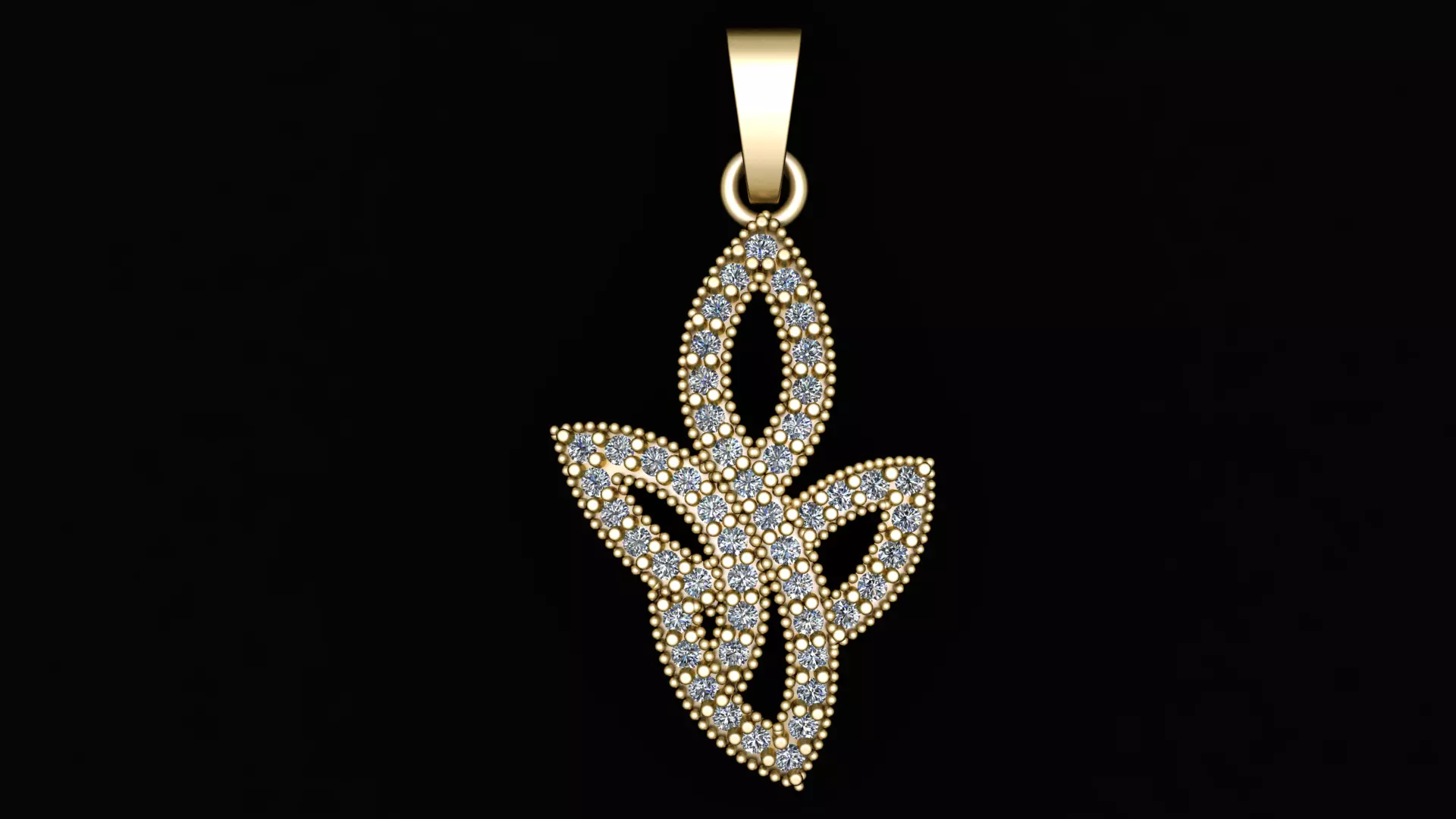 THE CRESCENZA PENDANT 3D PRINTABLE MODEL 3D print model