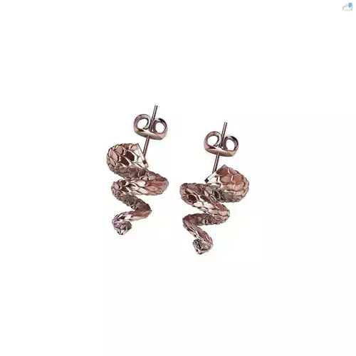 Textured Spiral Earrings