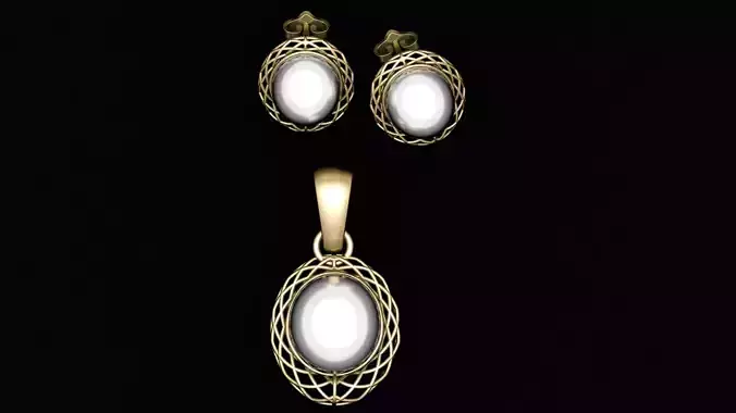 PRECIOUS PEARL LOCKET SET 3D PRINTABLE MODEL