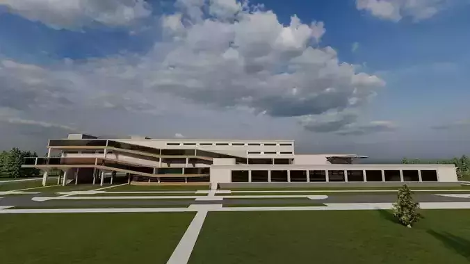 Futuristic Skyscraper-Building office-Modern office 3D model
