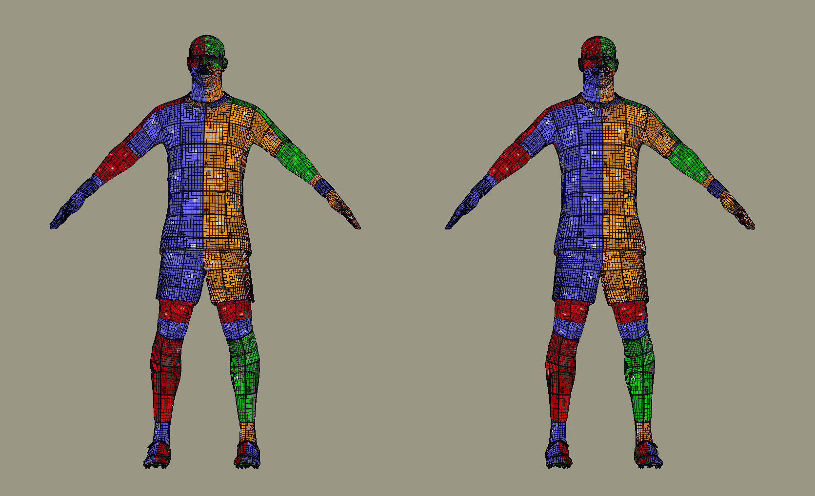 T-Pose Rigged Adriano Leite Inter Milan 2006 3D model_7