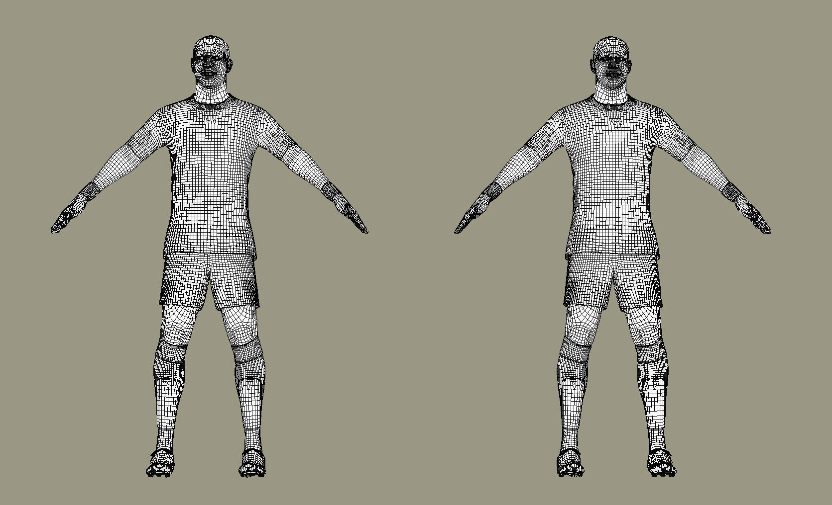 T-Pose Rigged Adriano Leite Inter Milan 2006 3D model_9