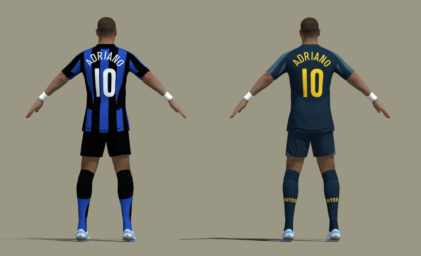 T-Pose Rigged Adriano Leite Inter Milan 2006 3D model_3