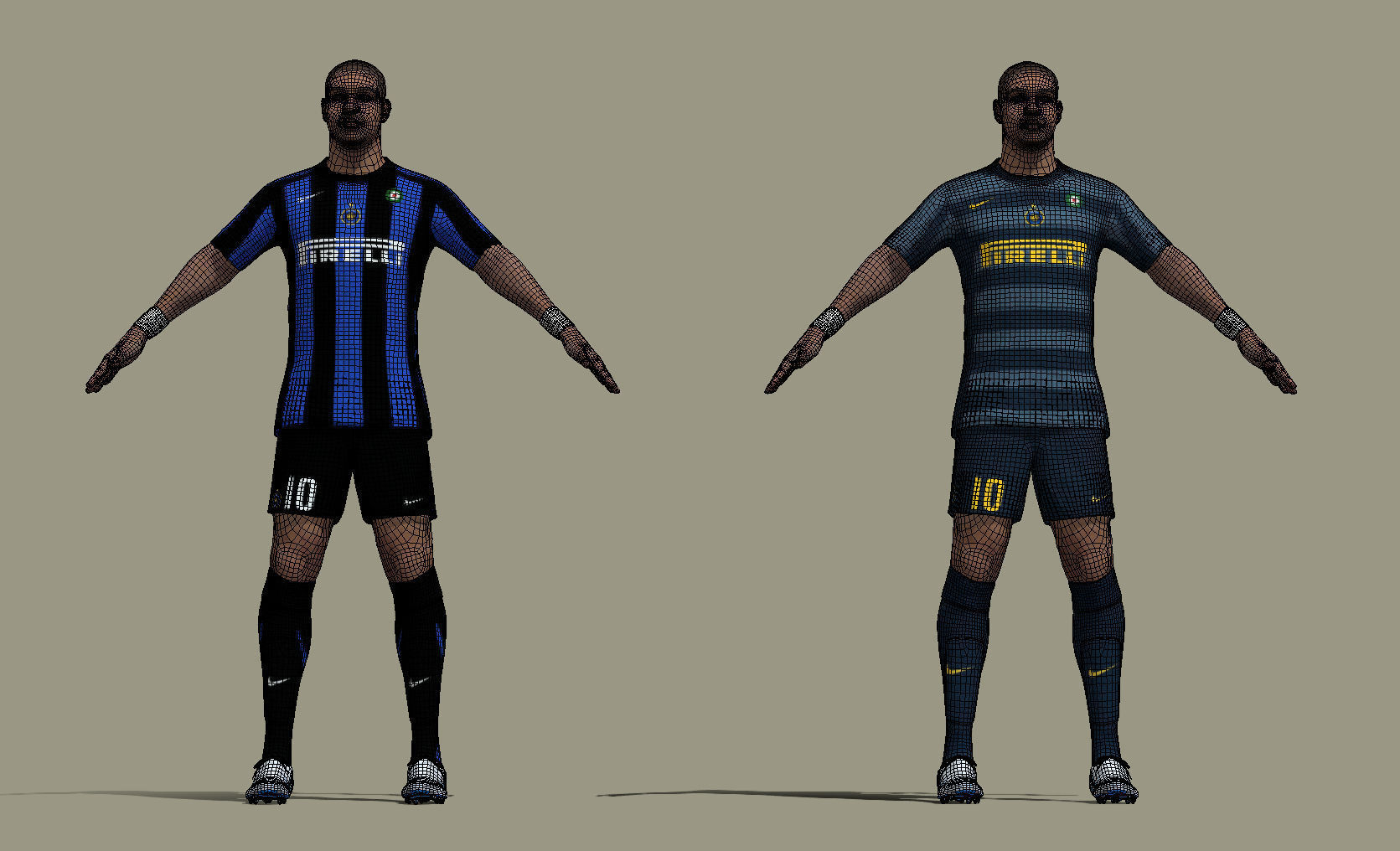 T-Pose Rigged Adriano Leite Inter Milan 2006 3D model_6