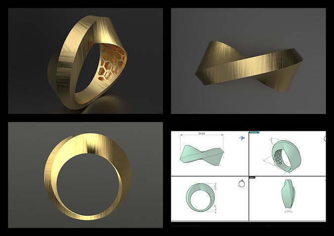 Artistic Forma Ring 3D print model