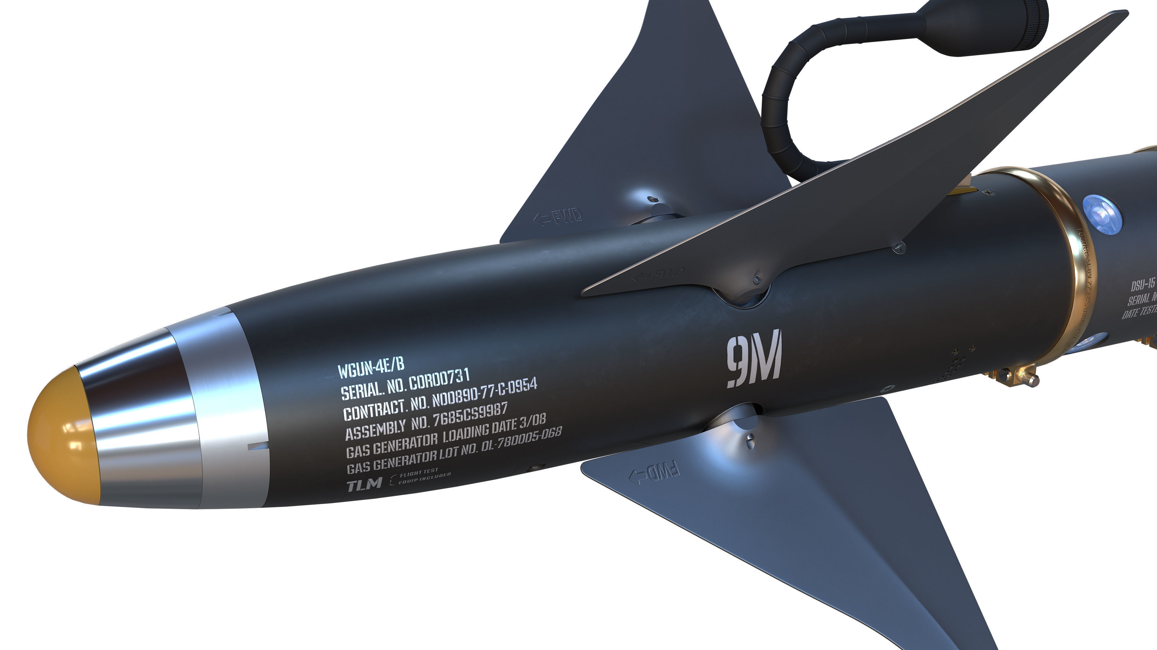 AIM-9M Sidewinder 3D model_7
