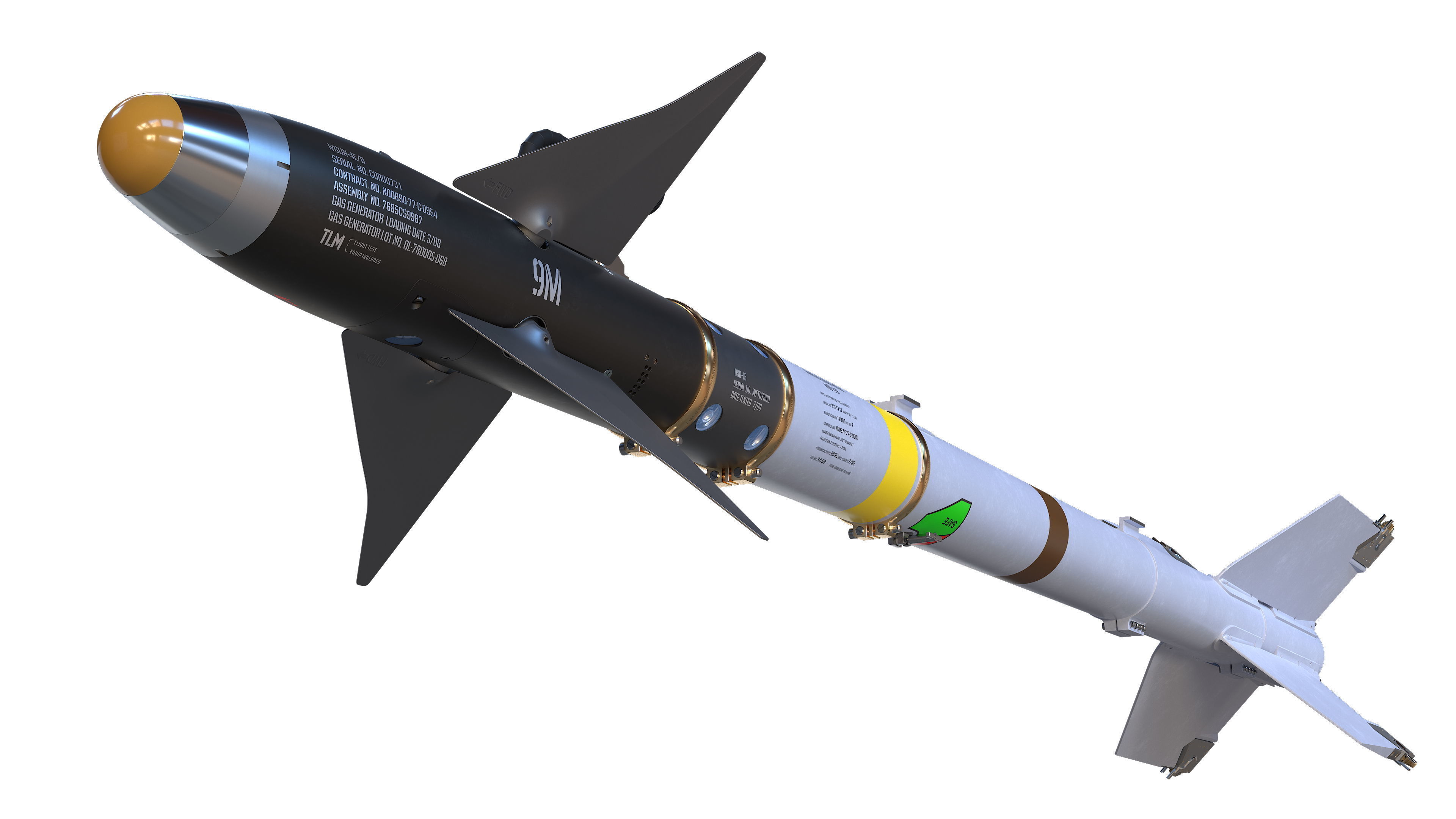 AIM-9M Sidewinder 3D model_6