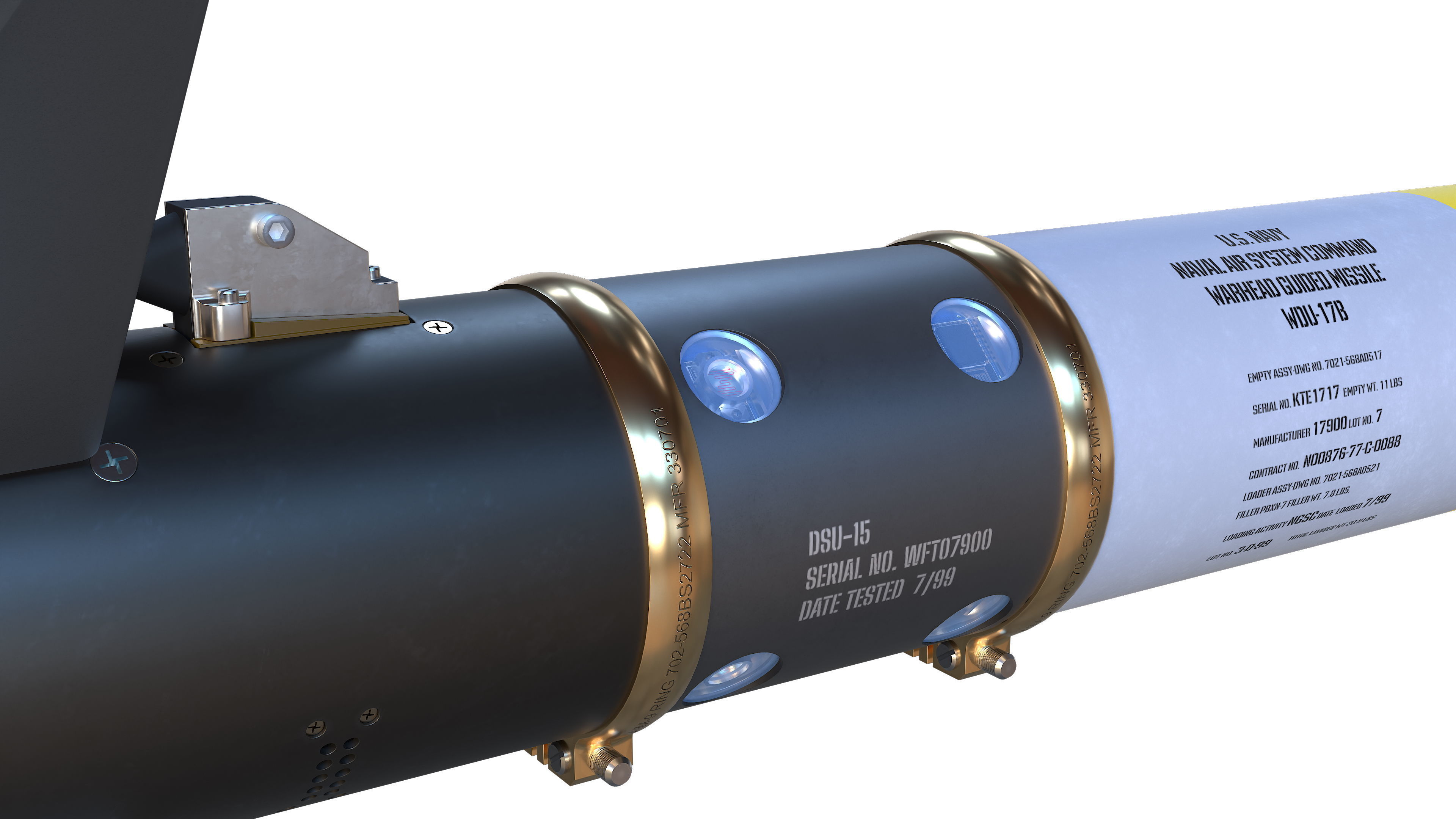 AIM-9M Sidewinder 3D model_9