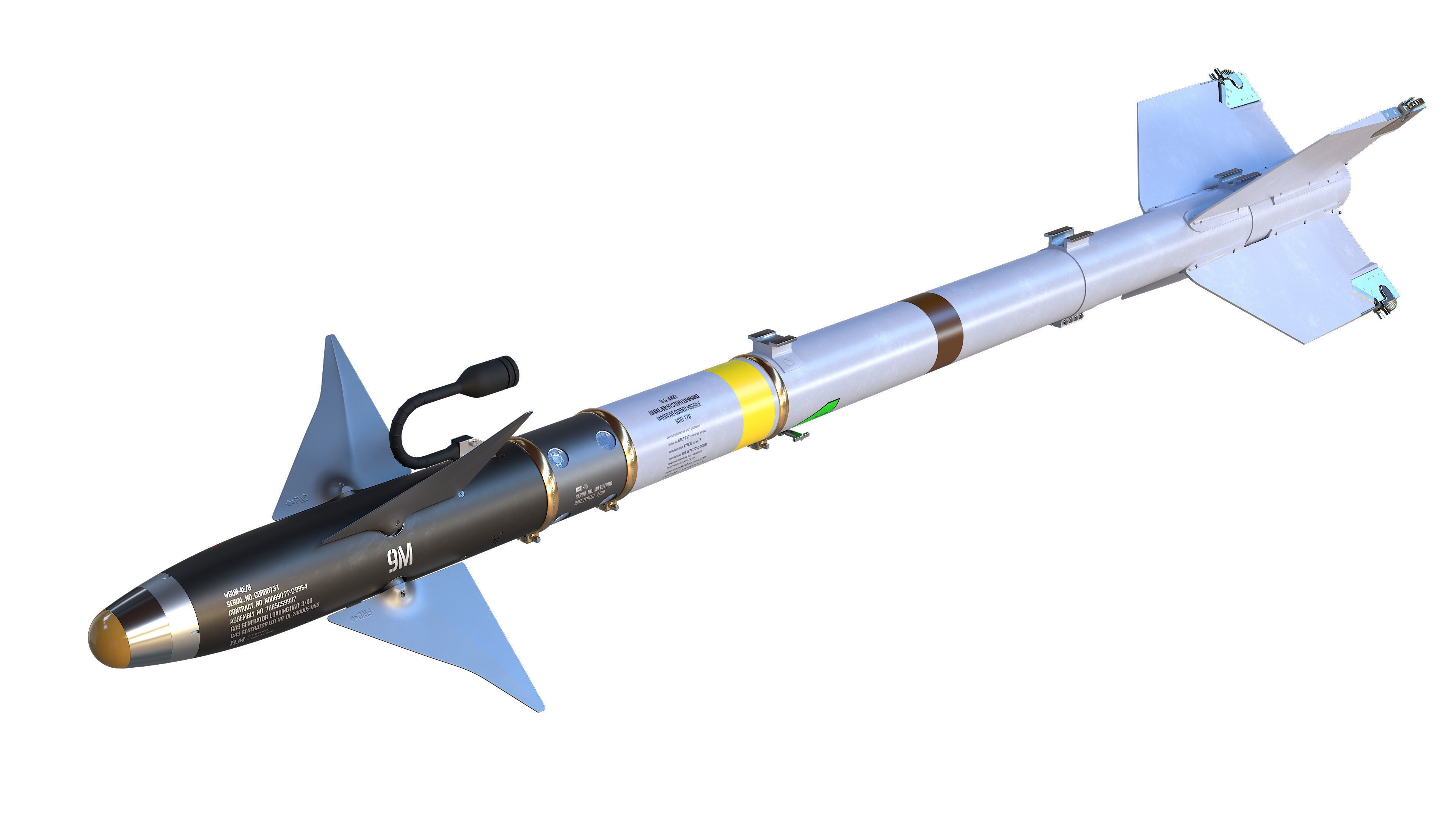 AIM-9M Sidewinder 3D model_1