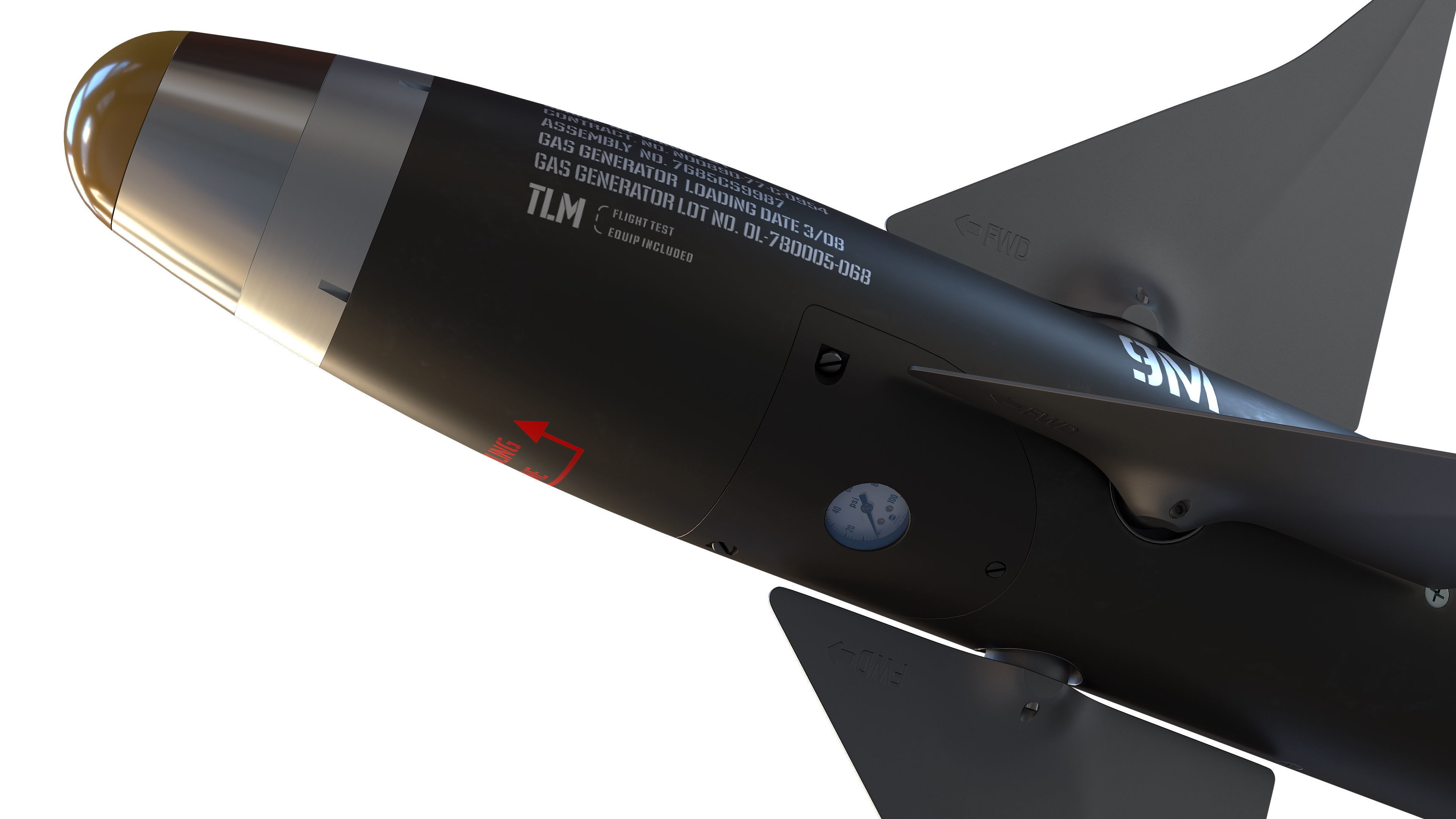 AIM-9M Sidewinder 3D model_14