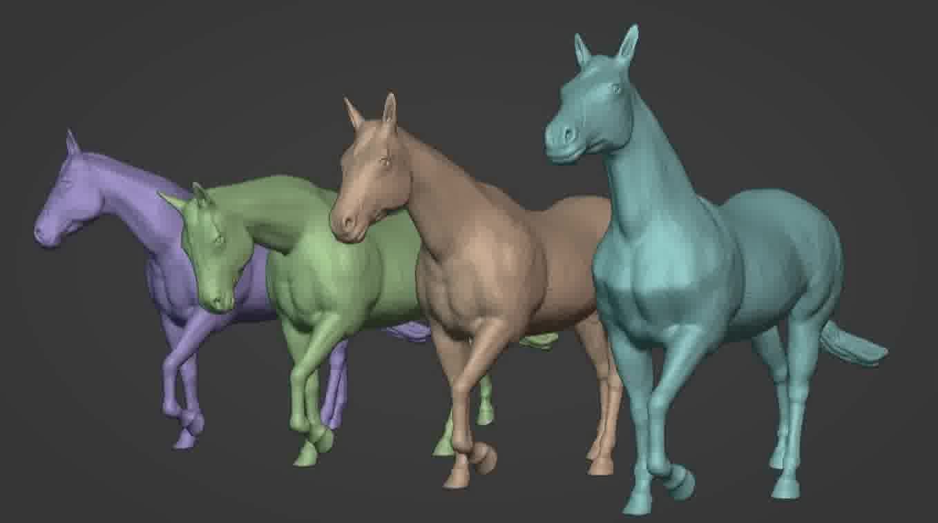 Horse 3d model 3D model_55