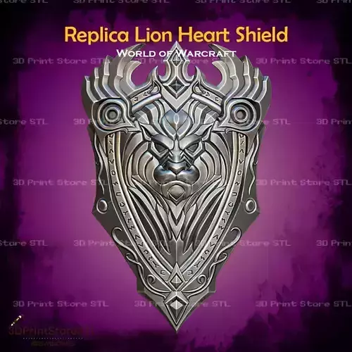 Replica Lion Heart Shield Cosplay World Of Warcraft - STL File
