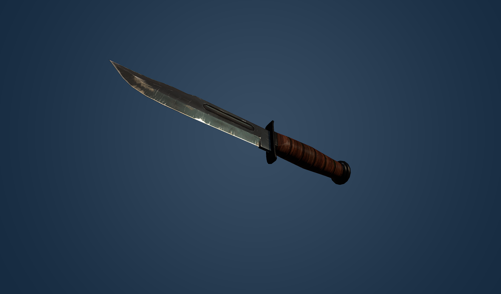 Ka-Bar Military Knife 3D Model Game Ready Low-poly 3D model_4