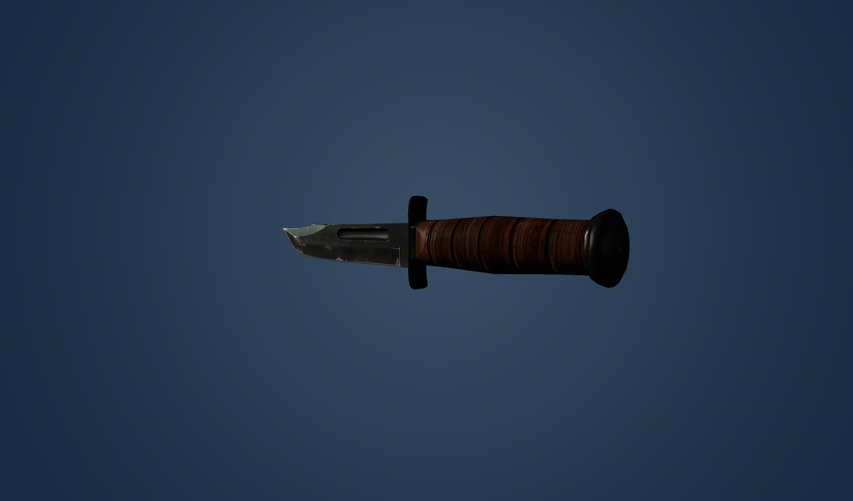 Ka-Bar Military Knife 3D Model Game Ready Low-poly 3D model_3