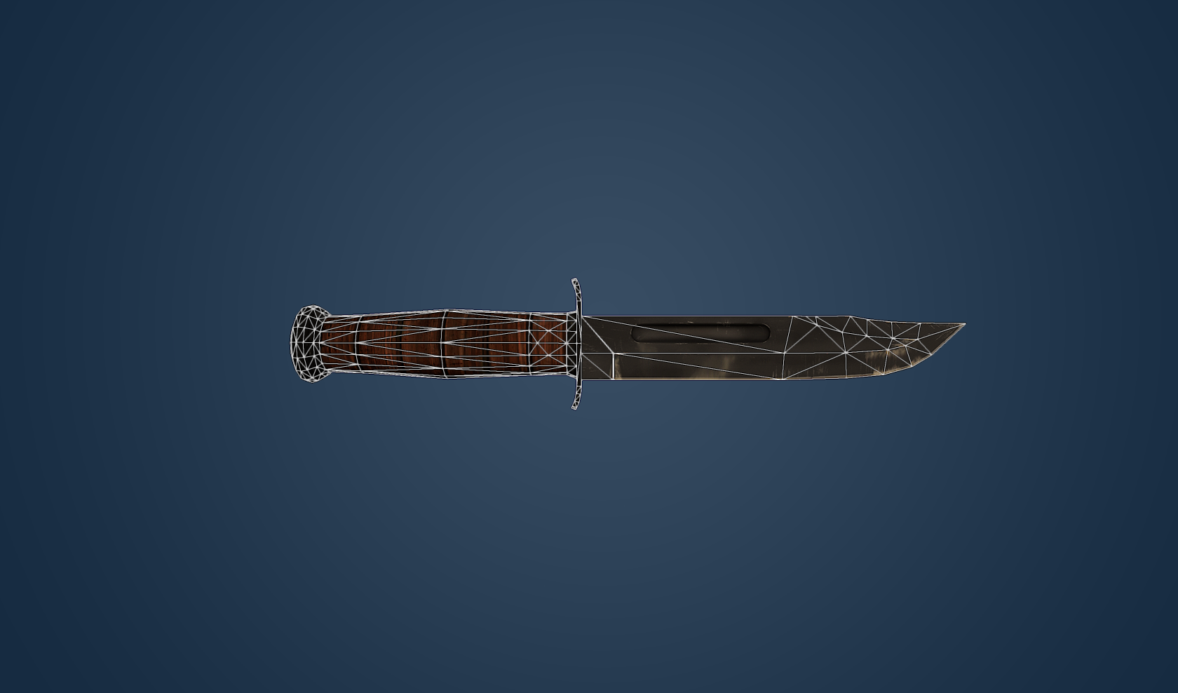 Ka-Bar Military Knife 3D Model Game Ready Low-poly 3D model_6