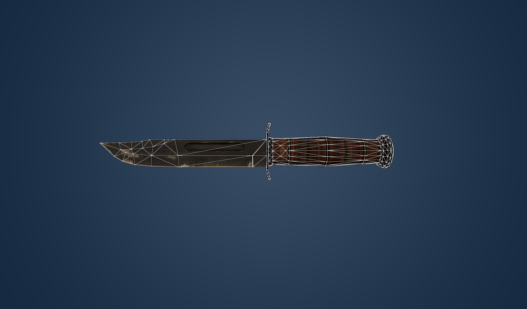 Ka-Bar Military Knife 3D Model Game Ready Low-poly 3D model_5