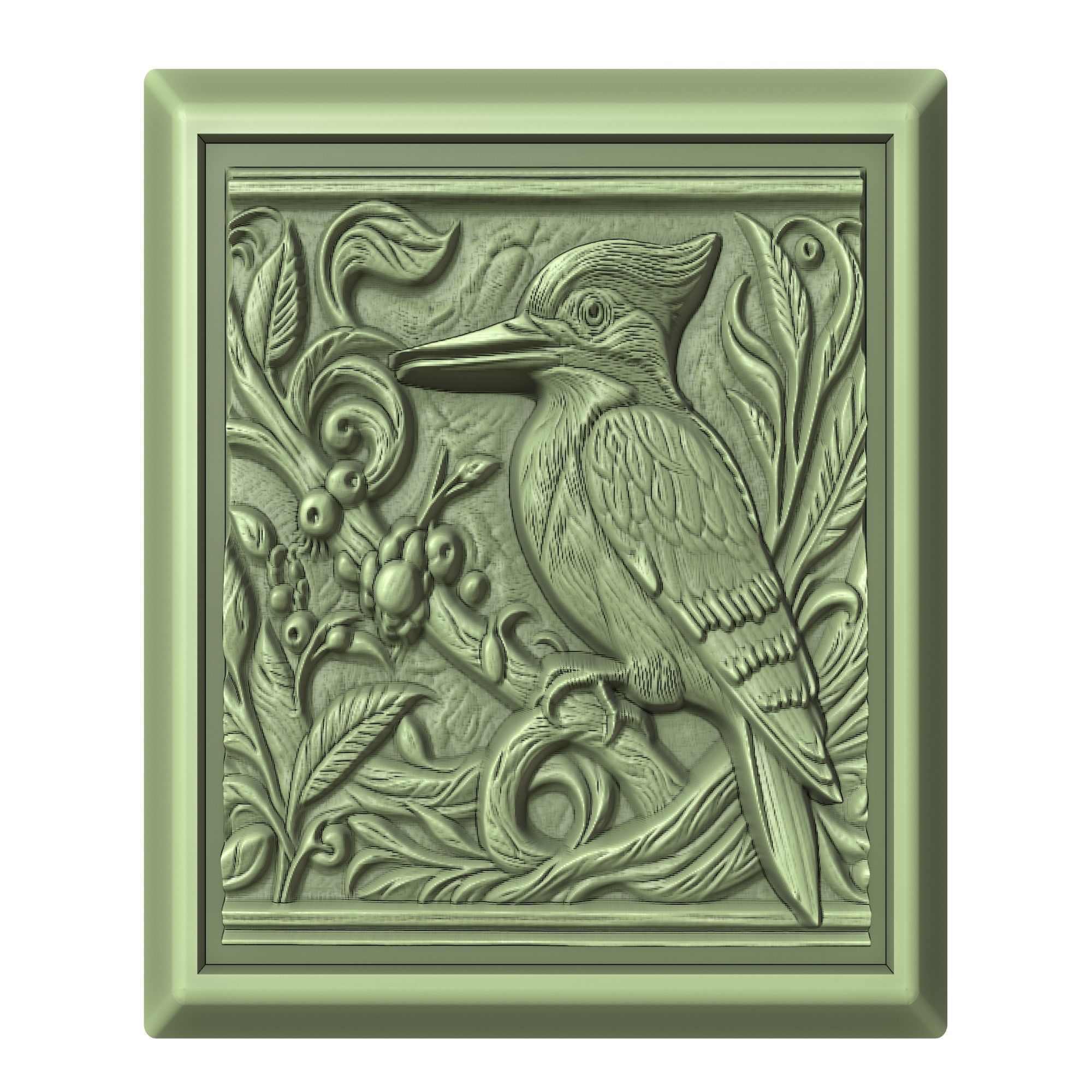 Woodpecker Animal 3D print model_2