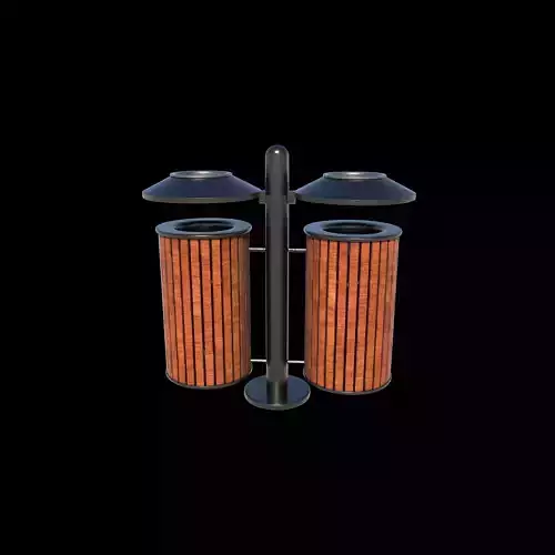 Outdoor Trash Bin 02 3D model