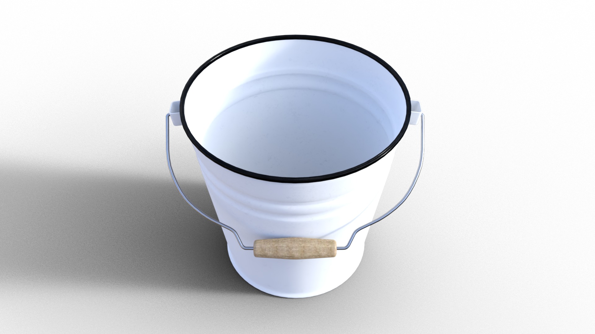 Christmas Bucket with Rolls Low-poly 3D model_2