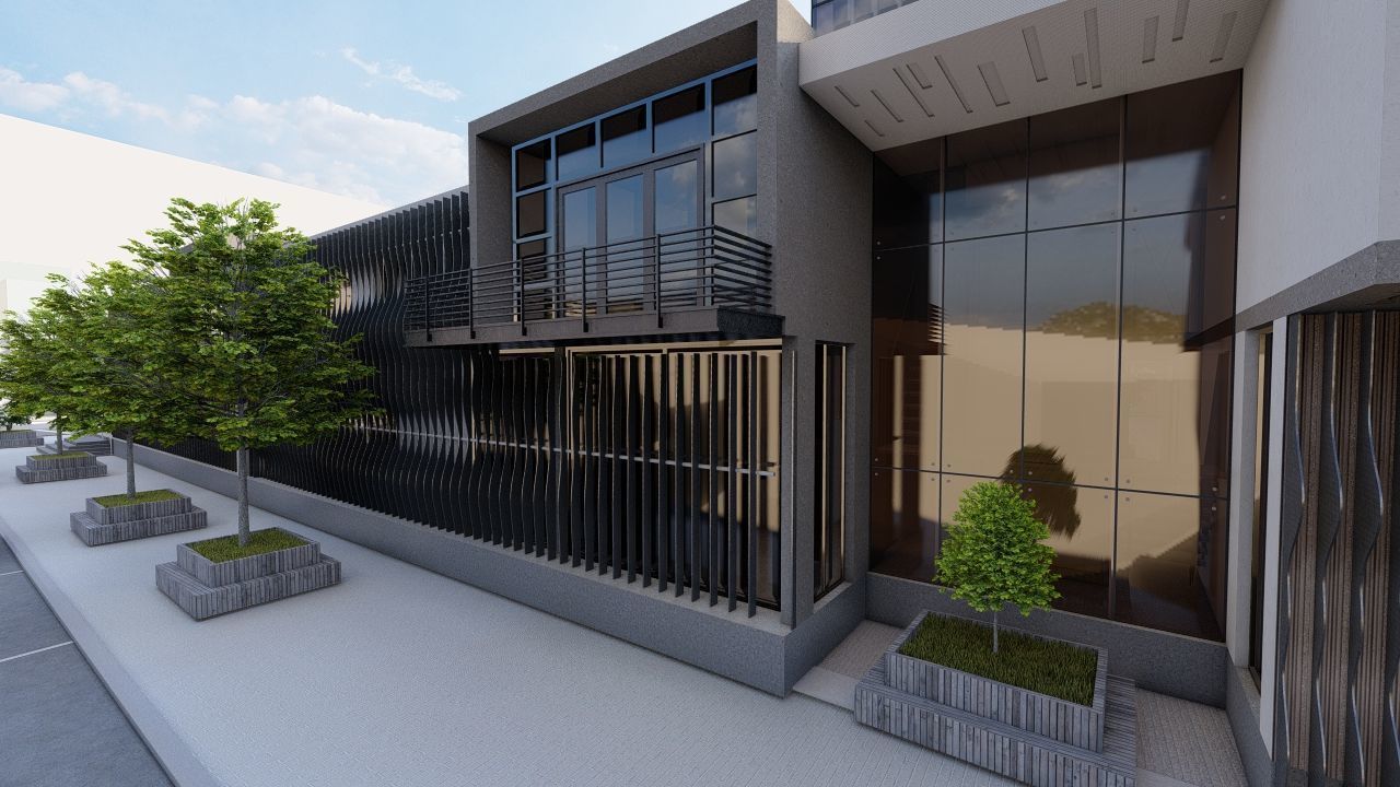 Futuristic Skyscraper-Building office-Modern office 3D model_4