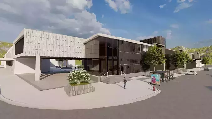 Futuristic Skyscraper-Building office-Modern office 3D model