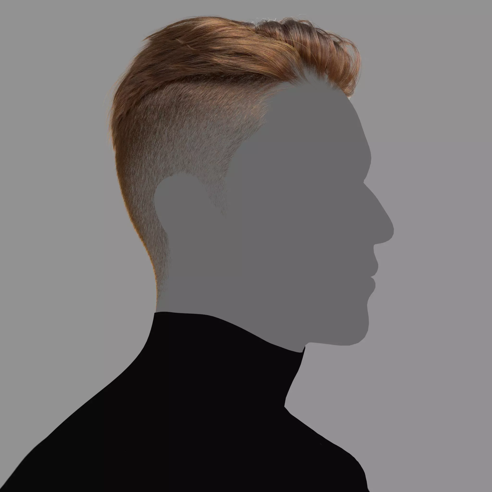 Male Hairstyle XGen maya scene 3D model and abc FBX 3D model_0