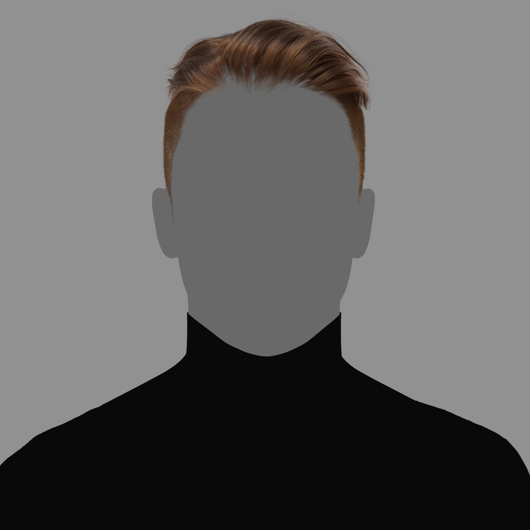 Male Hairstyle XGen maya scene 3D model and abc FBX 3D model_1