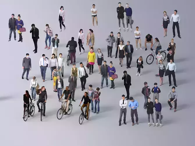 Many people and many people riding people