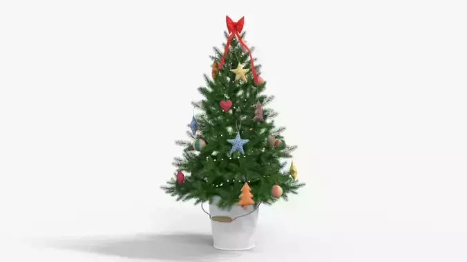Christmas Tree with Bucket
