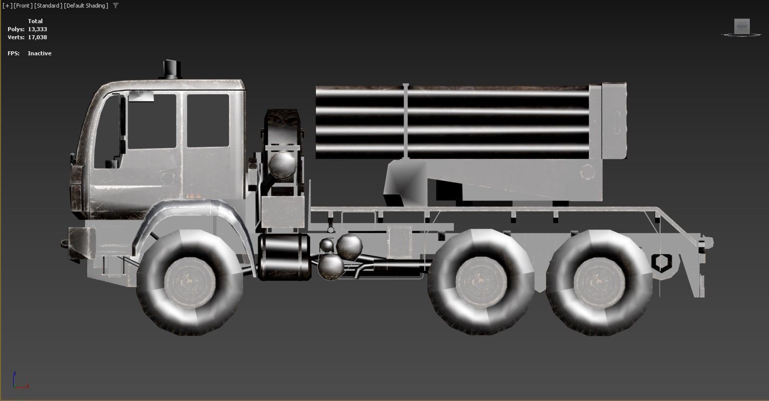 3D model of a military truck equipped 3D model_3