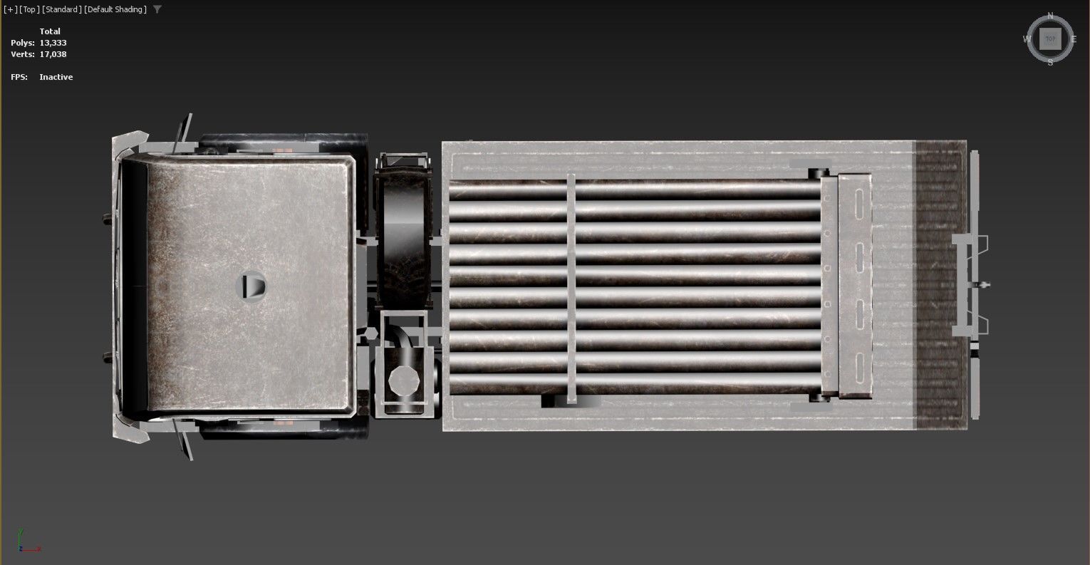 3D model of a military truck equipped 3D model_2