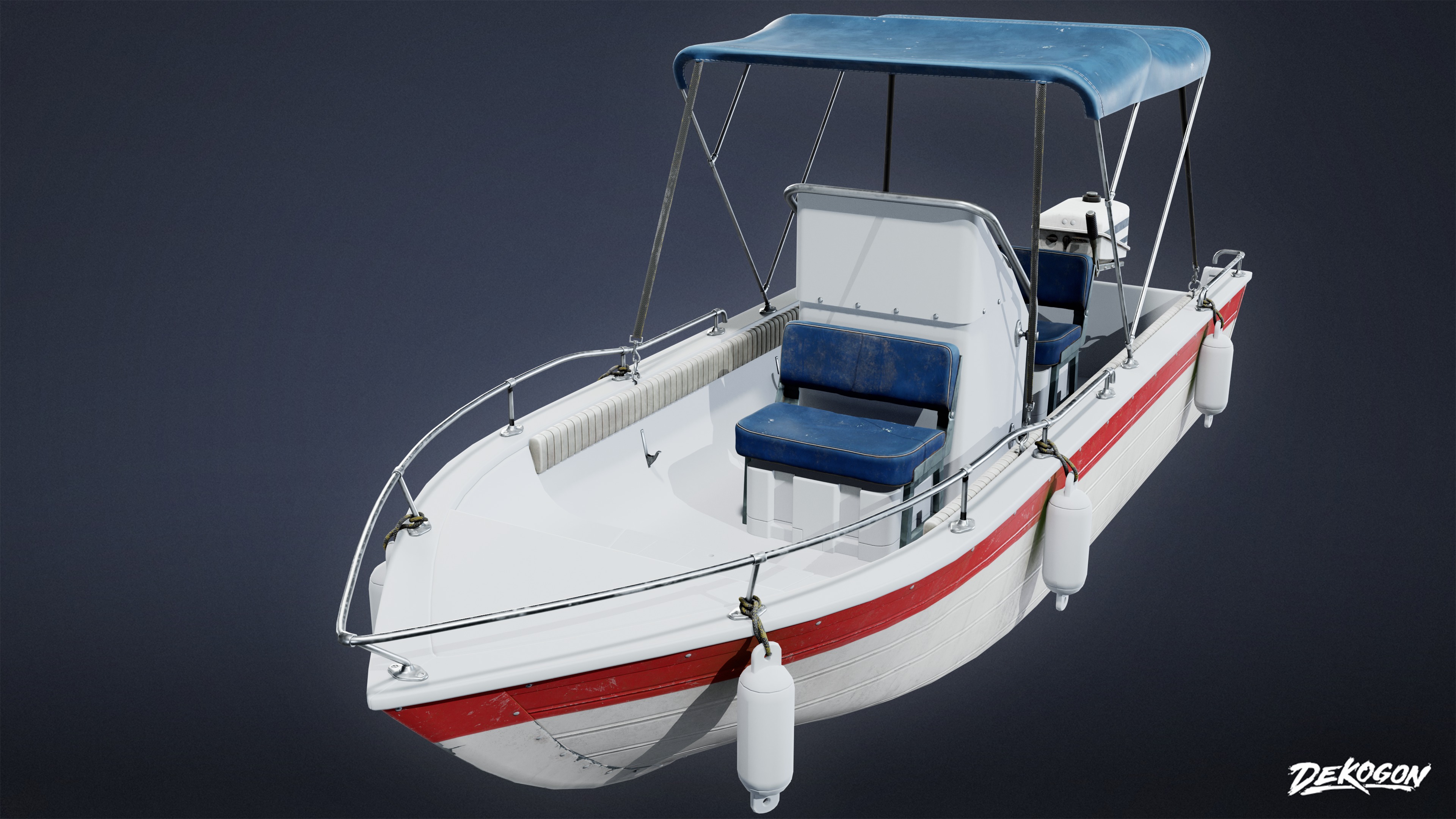 BOATYARD - Boat 47 - LOW POLY Low-poly 3D model_2