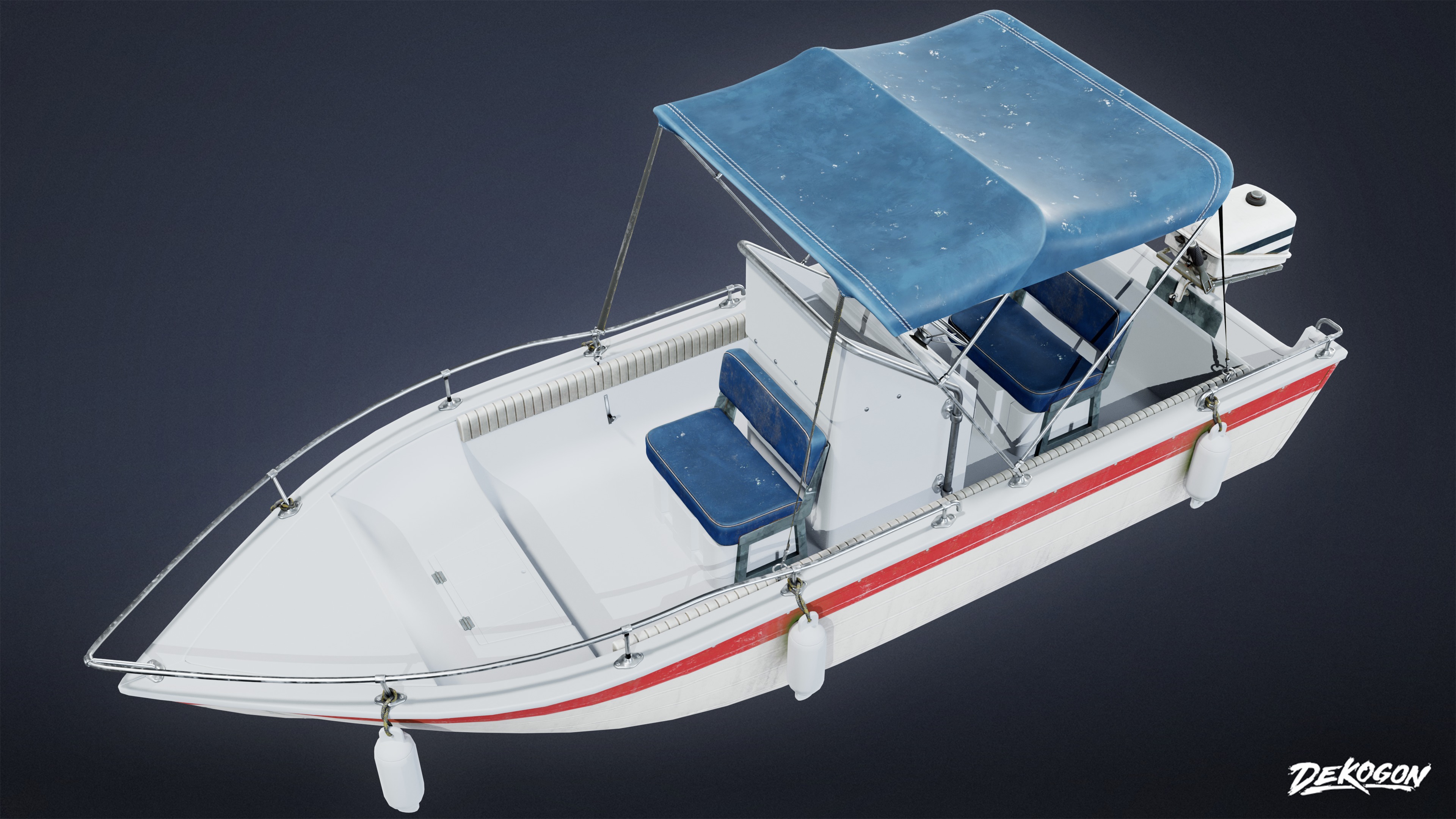 BOATYARD - Boat 47 - LOW POLY Low-poly 3D model_4