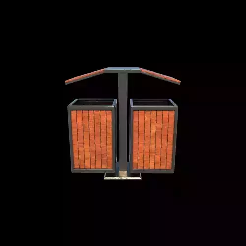 Outdoor Trash Bin 03 3D model