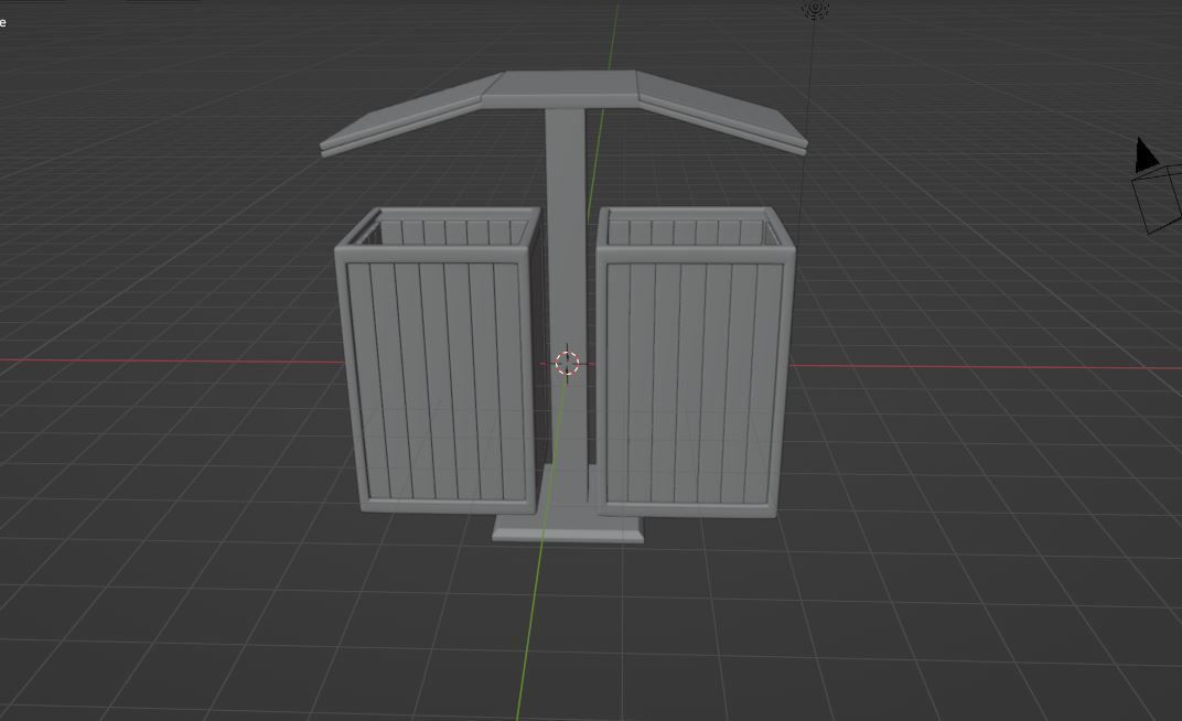Outdoor Trash Bin 03 3D model_11