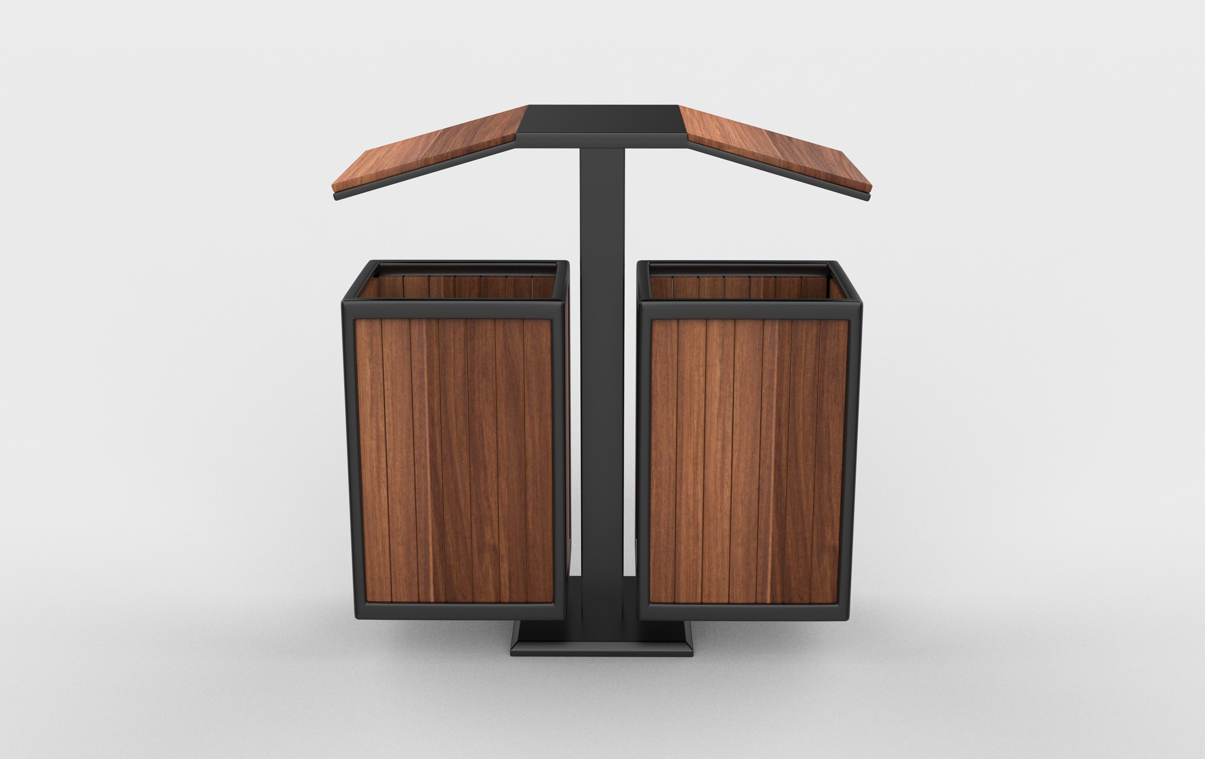 Outdoor Trash Bin 03 3D model_3