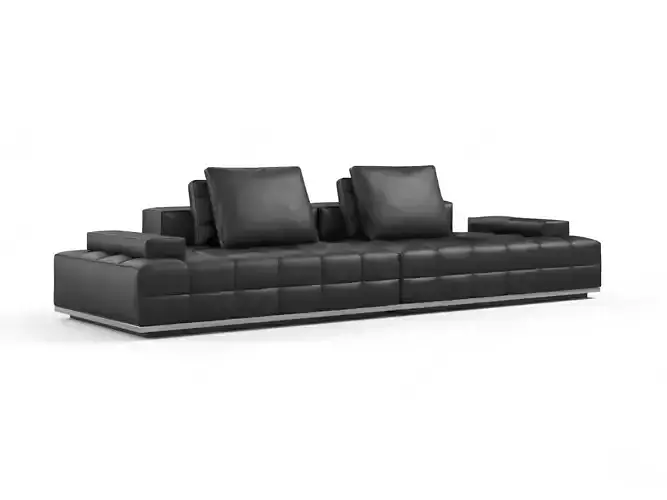 Modern Italian three-person sofa living room leathe