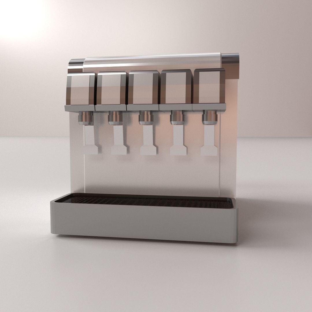 Post Mix Machine 3D model_1