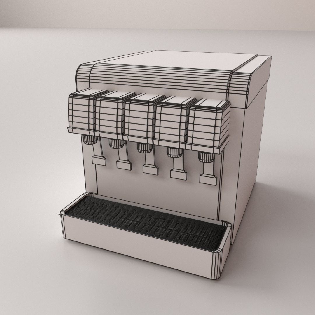 Post Mix Machine 3D model_4