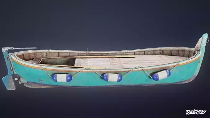 BOATYARD - Boat 54 - LOW POLY AND NANITE Low-poly 3D model