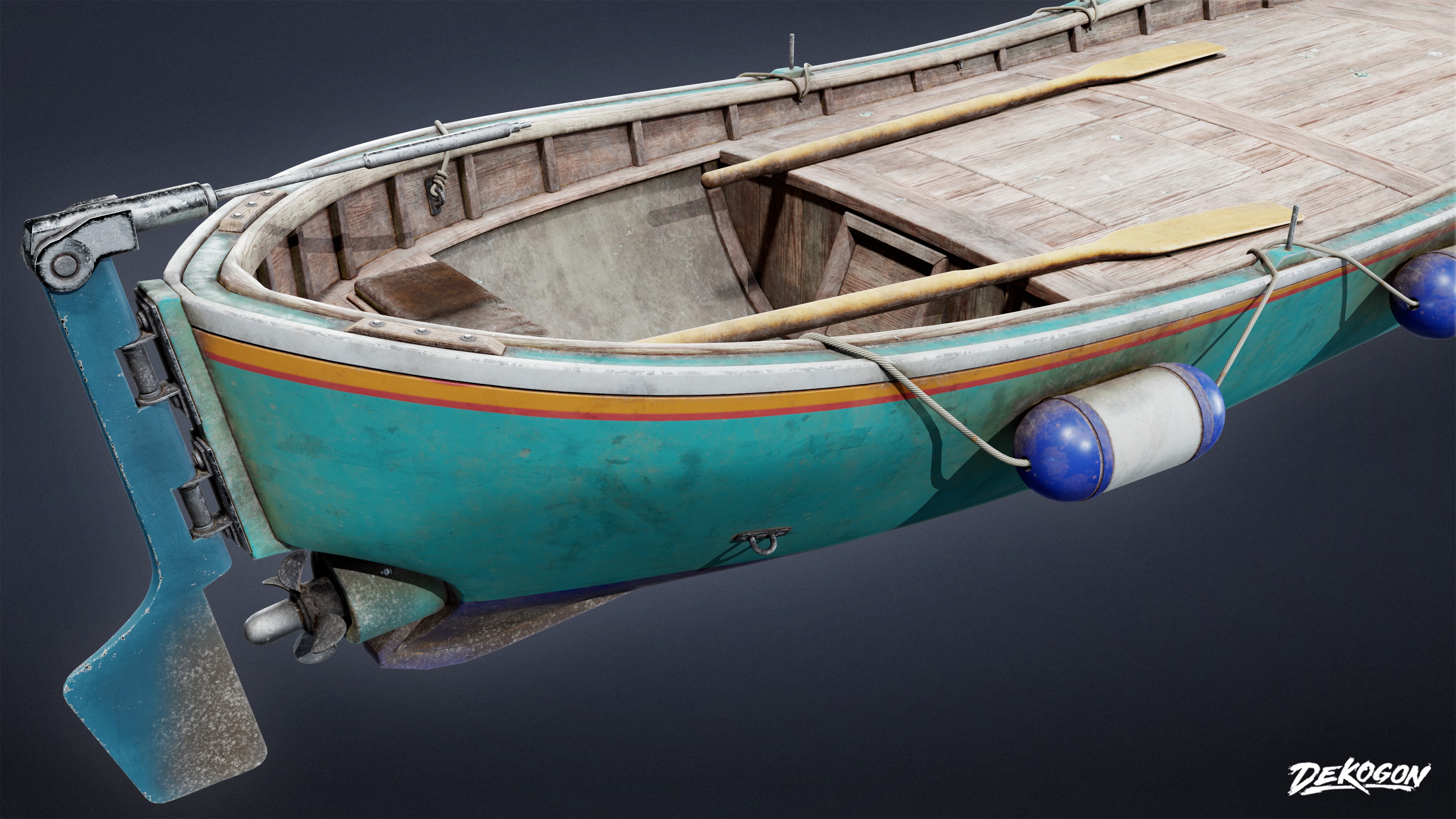 BOATYARD - Boat 54 - LOW POLY AND NANITE Low-poly 3D model_5