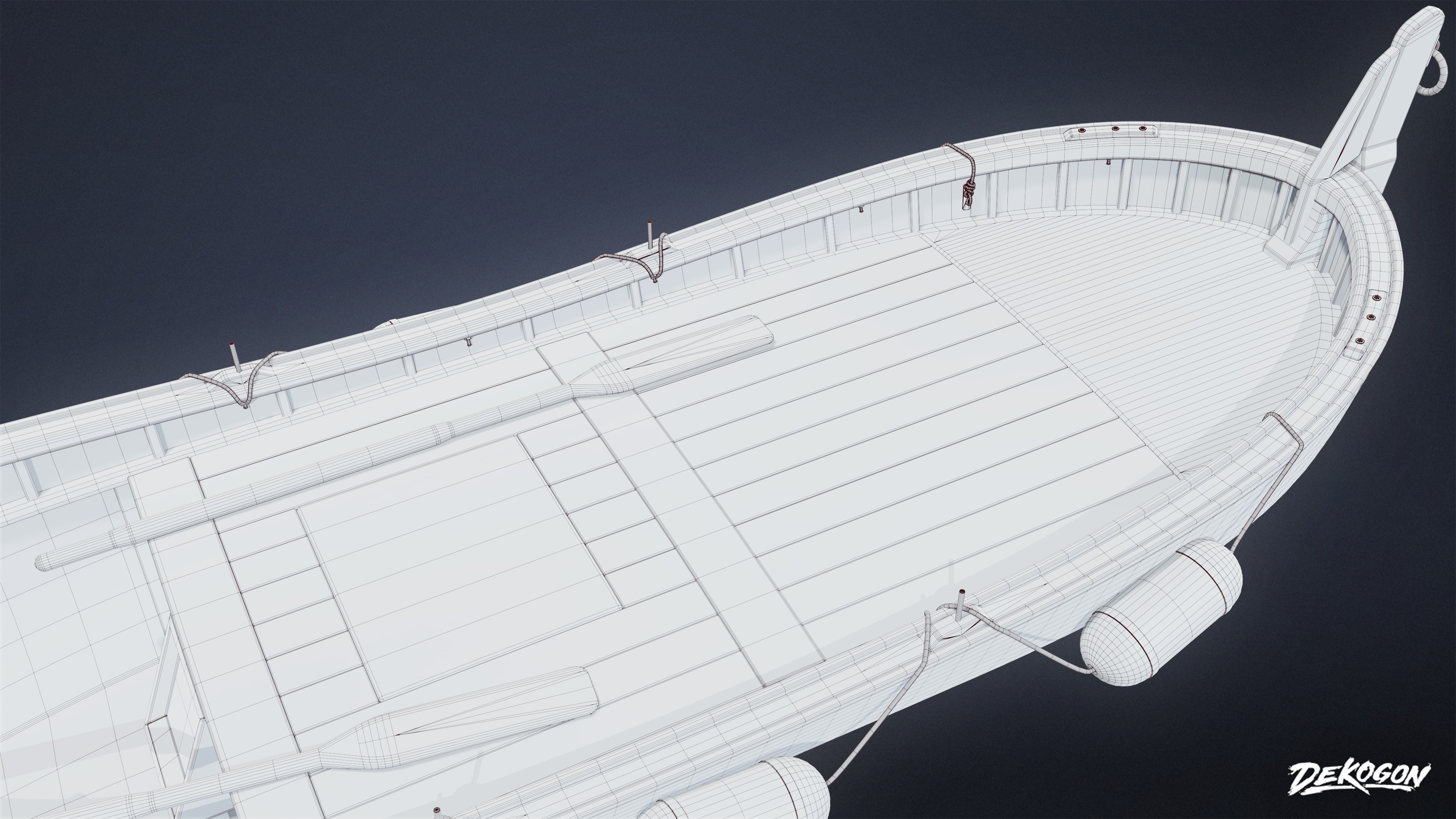 BOATYARD - Boat 54 - LOW POLY AND NANITE Low-poly 3D model_7
