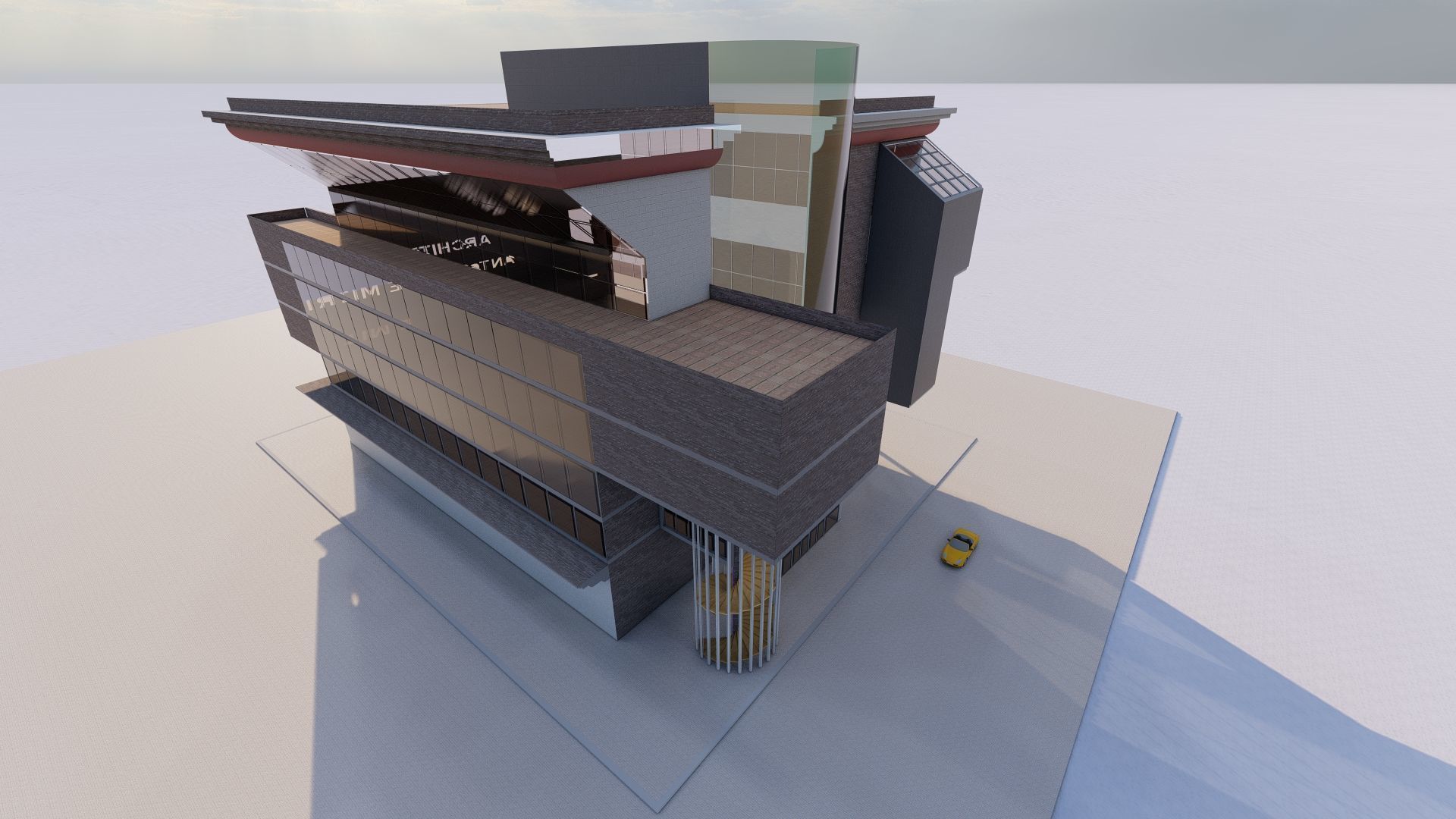 Futuristic Skyscraper-Building office-Modern office 3D model_5