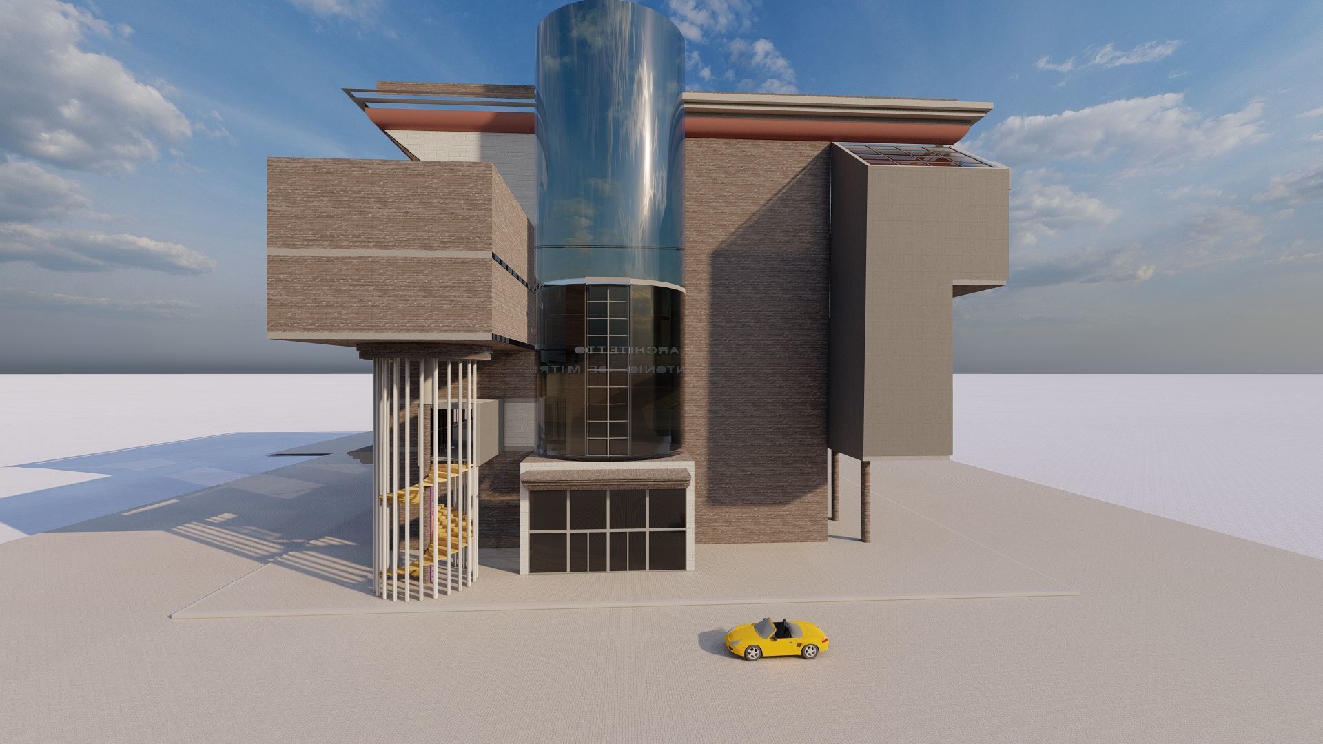 Futuristic Skyscraper-Building office-Modern office 3D model_4