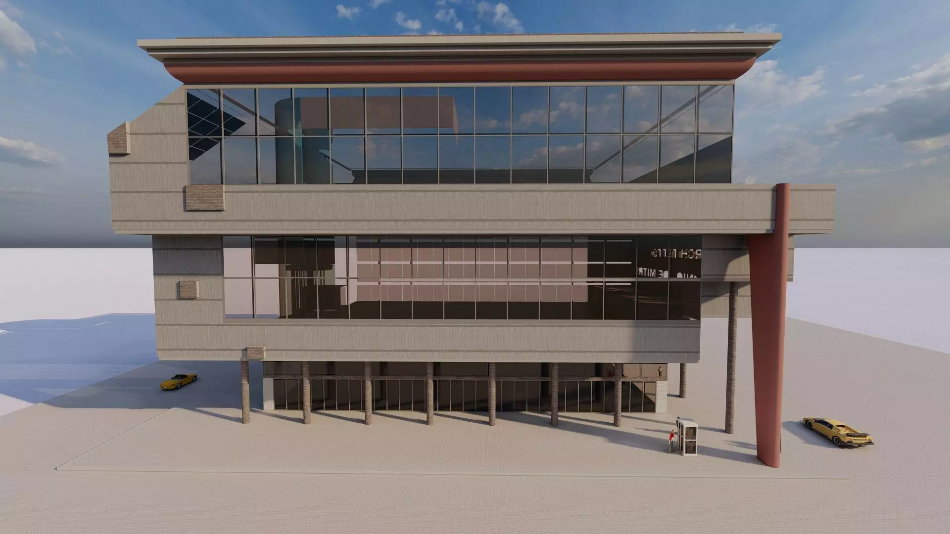 Futuristic Skyscraper-Building office-Modern office 3D model_0