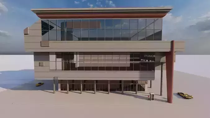 Futuristic Skyscraper-Building office-Modern office 3D model