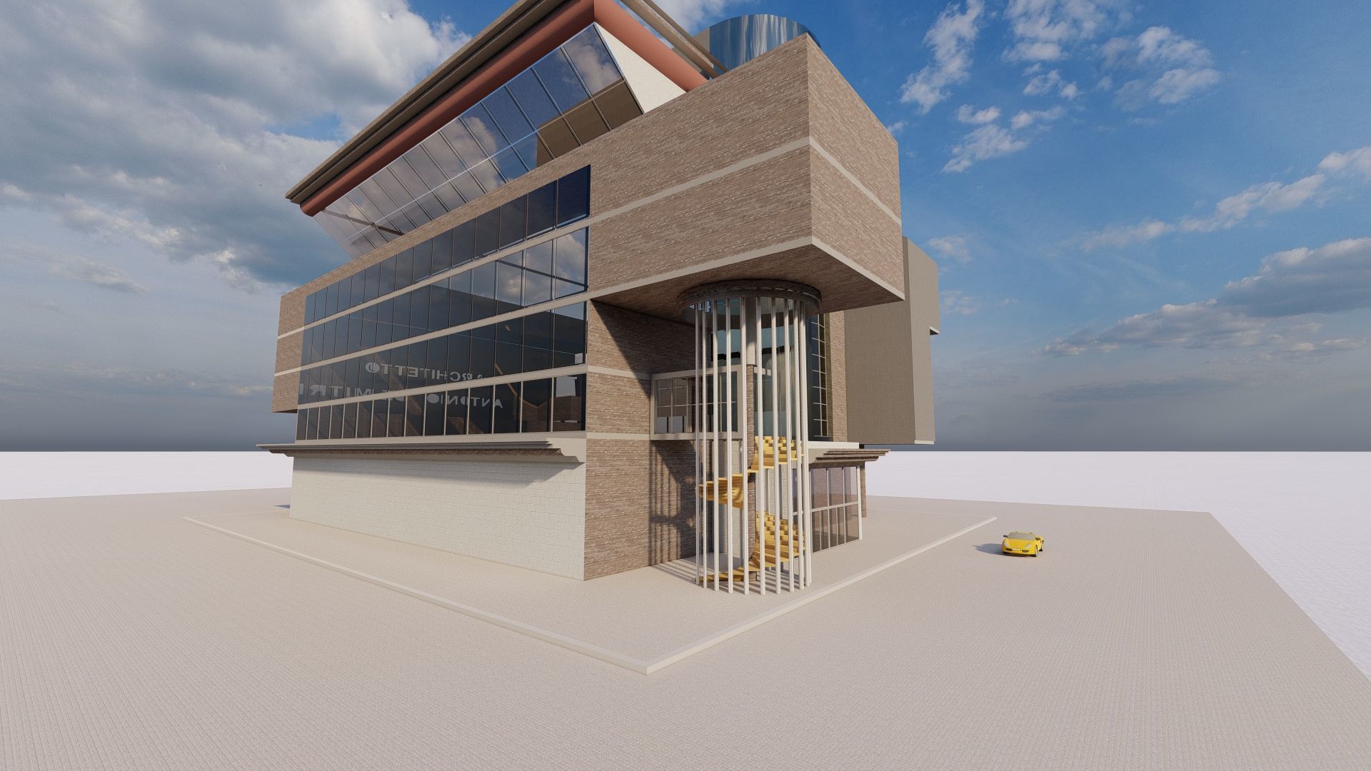 Futuristic Skyscraper-Building office-Modern office 3D model_2