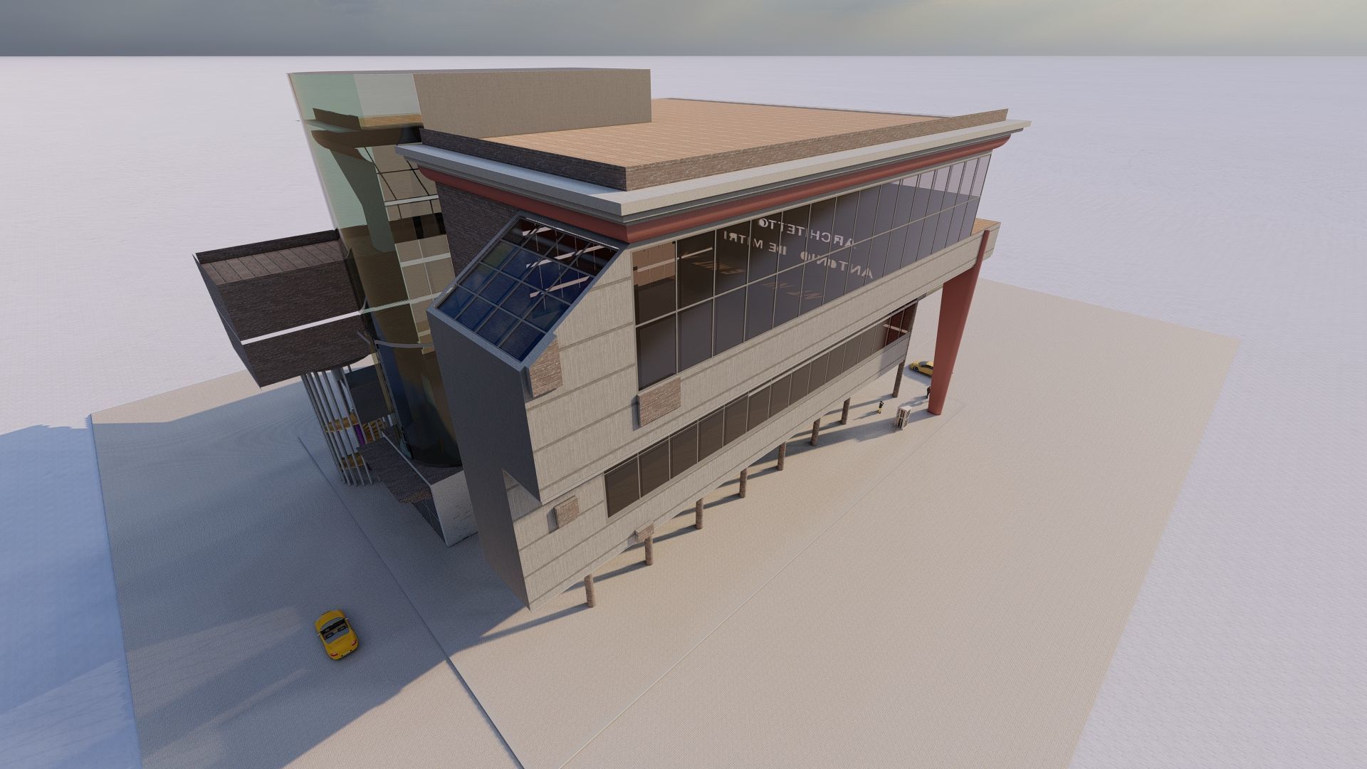 Futuristic Skyscraper-Building office-Modern office 3D model_6