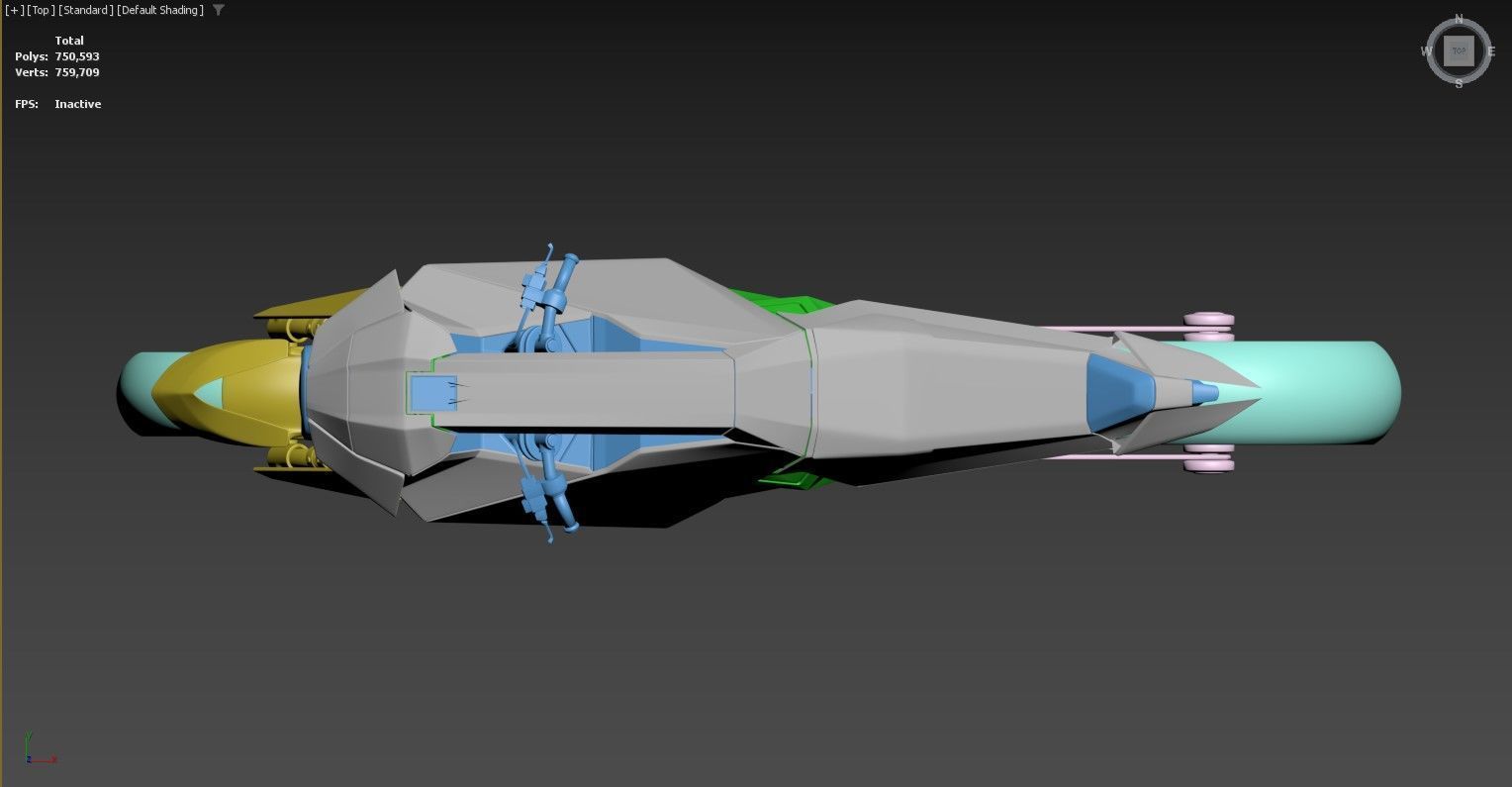 3D model of a futuristic motorcycle 3D model_3