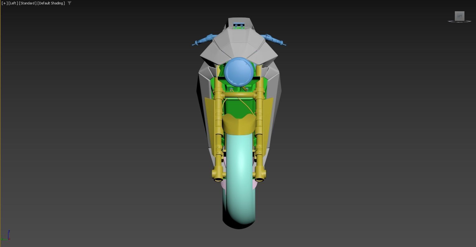 3D model of a futuristic motorcycle 3D model_2